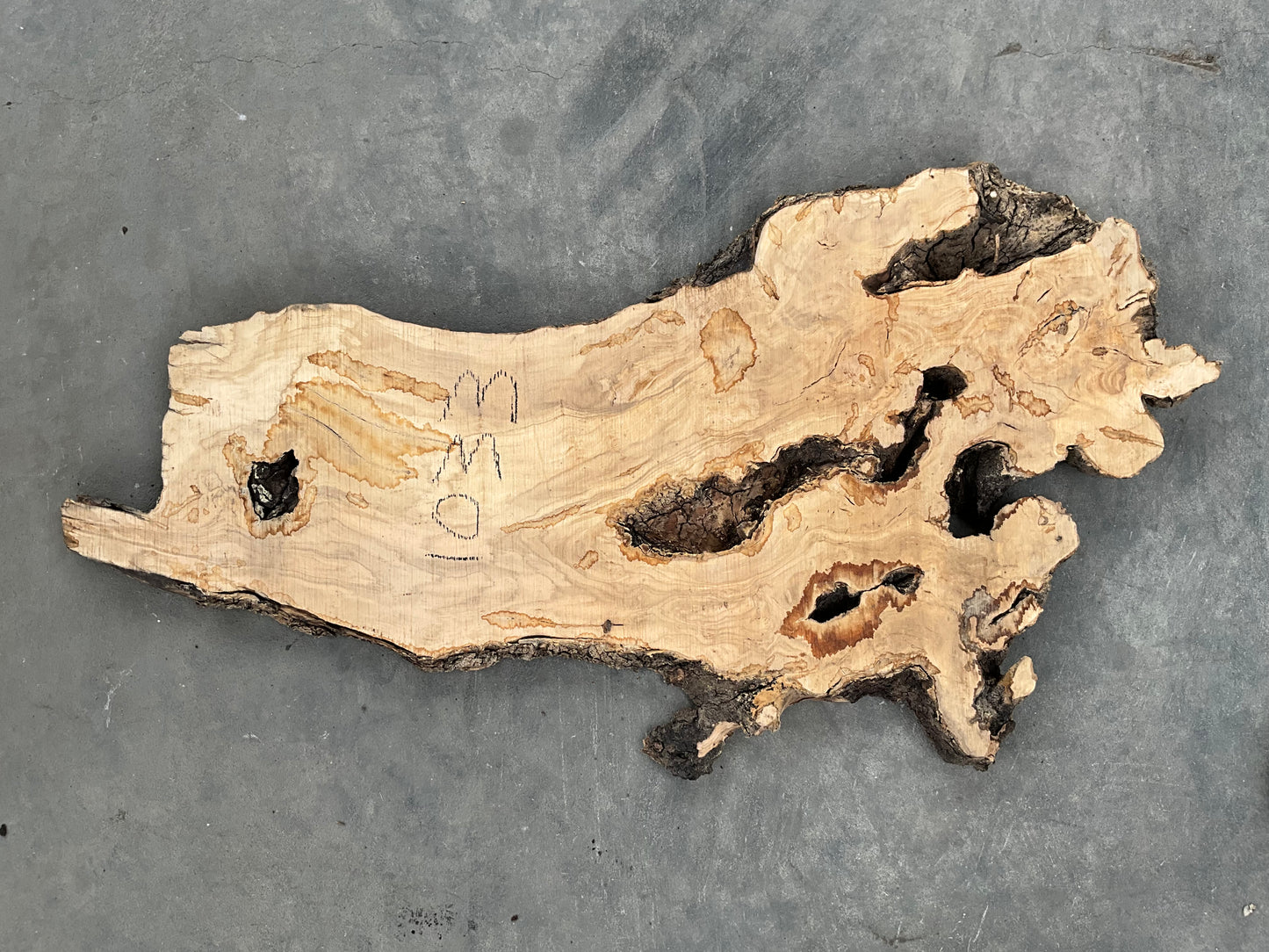 Live edge olive slab