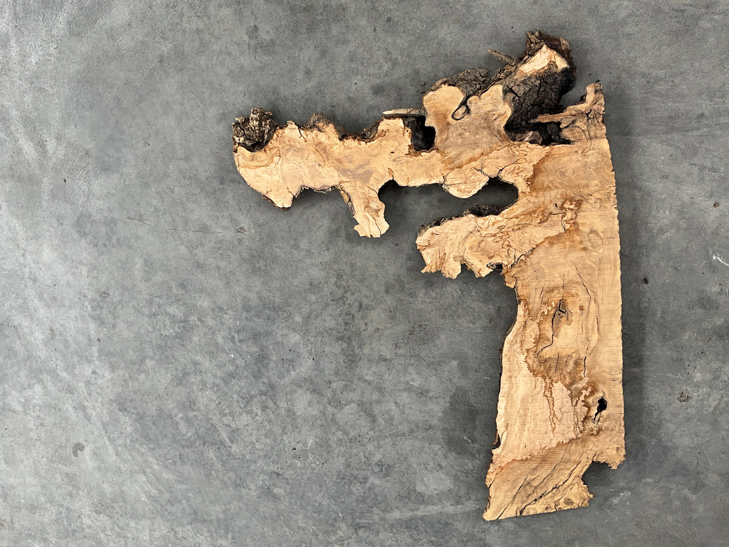 Live edge mission olive slab