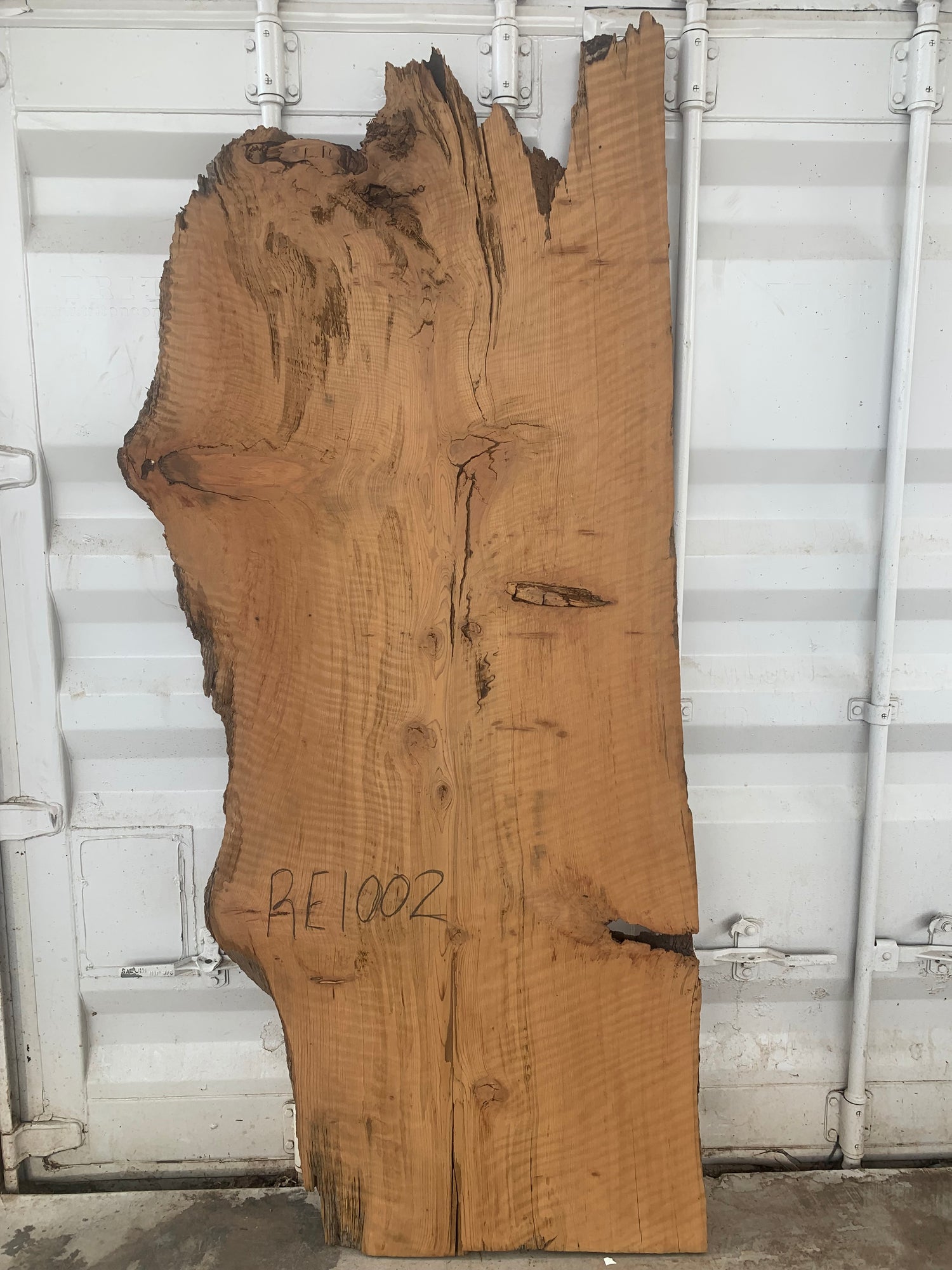 Large live edge redwood slab