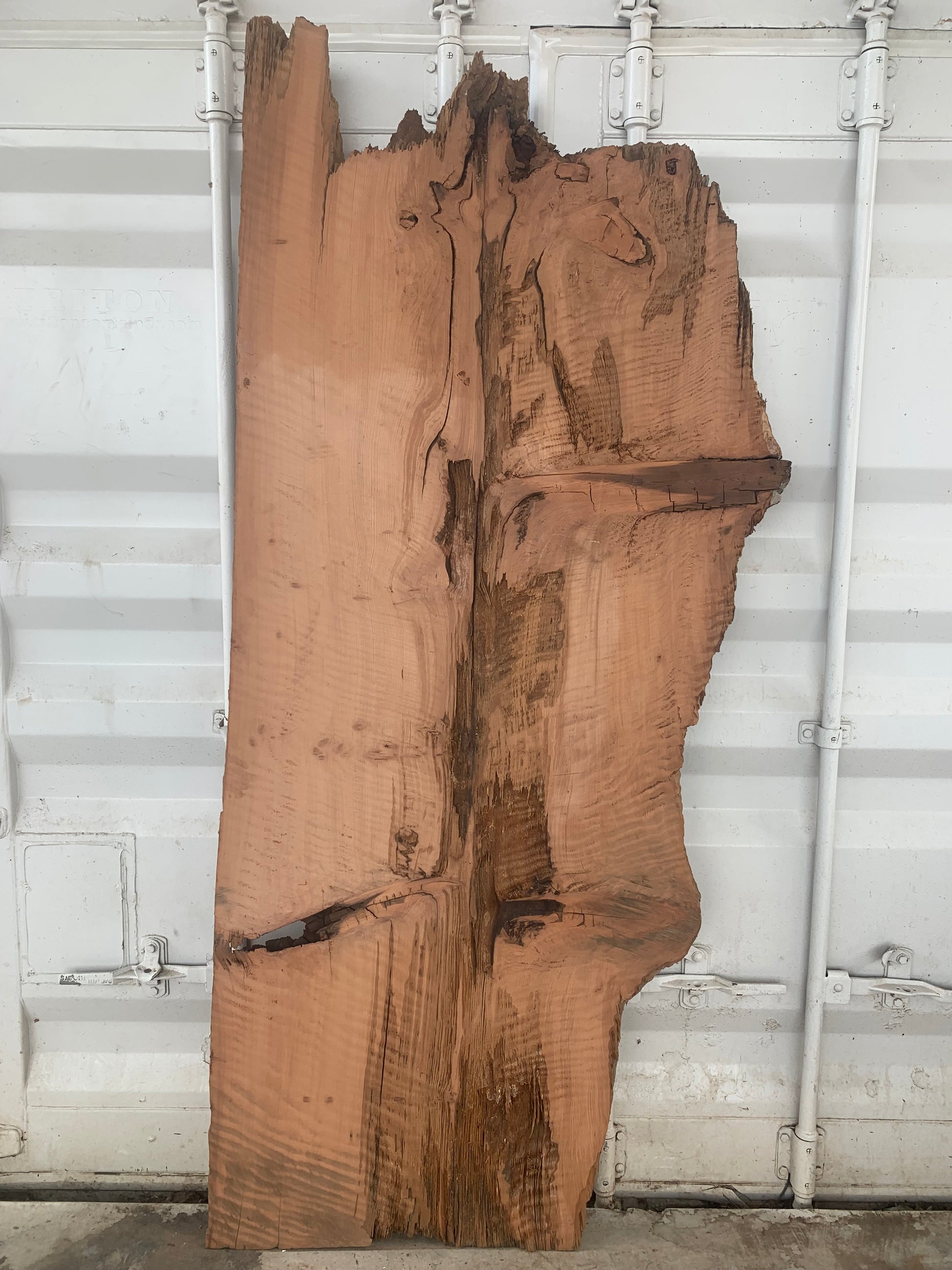 Large live edge redwood slab