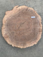 Round black walnut burl slab